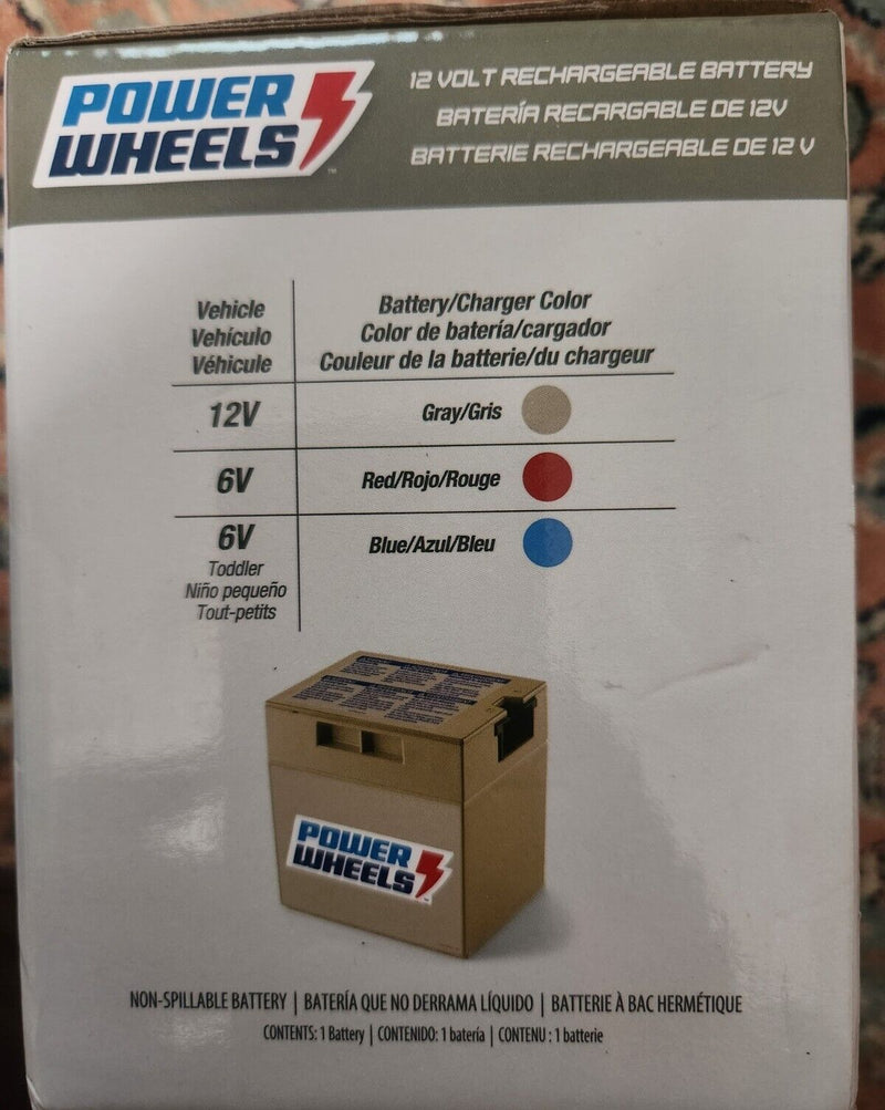 Brand New Gray 12V 12AH Rechargeable Battery for Power Wheels G5894