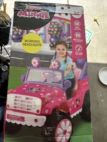 Brand New Minnie Mouse Flower Power 6V 4x4 Ride-On for Kids - Pink, Box Included