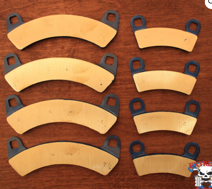 Extreme Brass Brake Pads 2016-2023 Polaris RZR Turbo (excluding Turbo S crew cab)