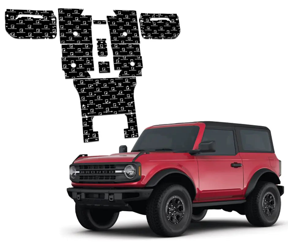 SoundSkins | 2021+ Ford Bronco 2-Doors + Floors Sound Deadening Vehicle Specific Kit | SSK-BRONCO2DR | 3 Layers (Acoustic Foam, Foil, Rubber Butyl), 54 sq ft SoundSkins Global