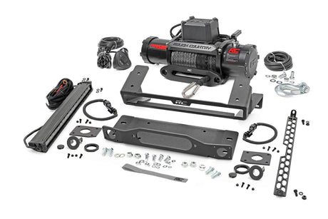 High Winch Mount | All Models | 9500S | 20 Inch Black Single Row LED | Ford Bronco (21-24)