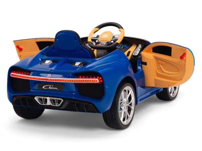 Bugatti Chiron Kids 12V Ride On Car with Remote Control - Blue