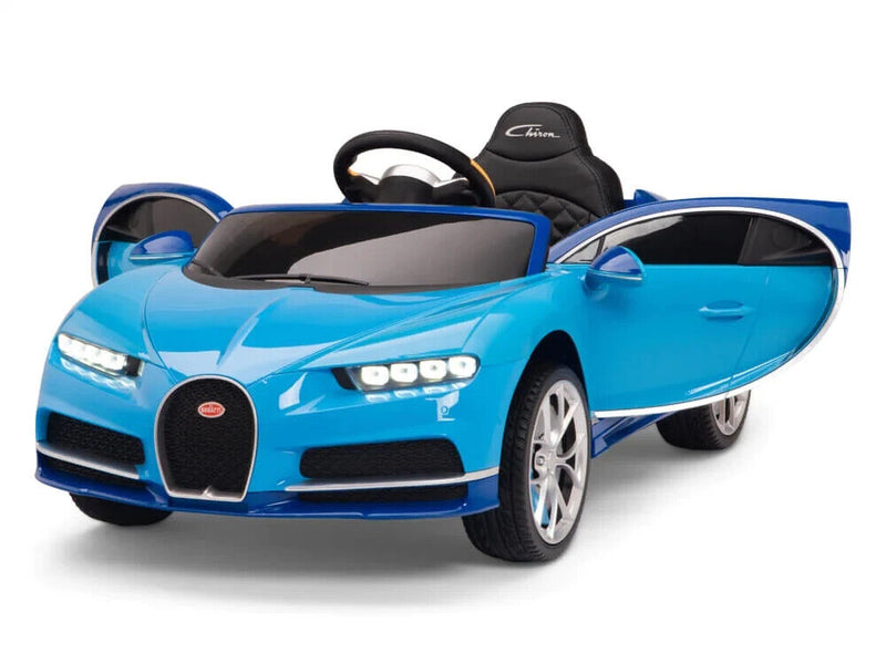 Bugatti Chiron Kids 12V Ride On Car with Remote Control - Blue