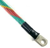 Ezgo battery Cables 1 GAUGE AWG golf cart TXT 36V BRAIDED 5pc Set COLOR CHOICES AC DC WIRE AND SUPPLY