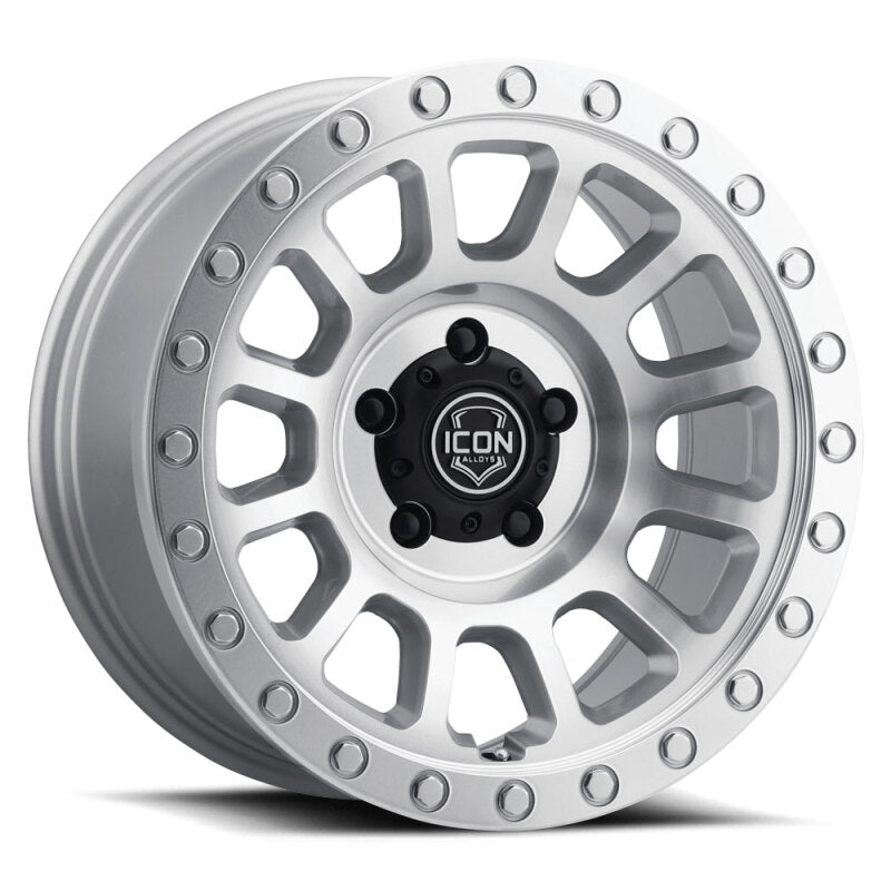 ICON Hulse 17 X 8.5 6 X 5.5 25mm Offset 5.75in BS Silver Machined
