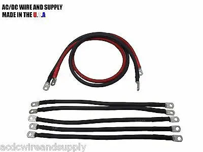 # 2 Awg HD Golf Cart Battery Cable 7 pc Set Club Car 48 Volt Wire Kit U.S.A MADE AC DC WIRE AND SUPPLY