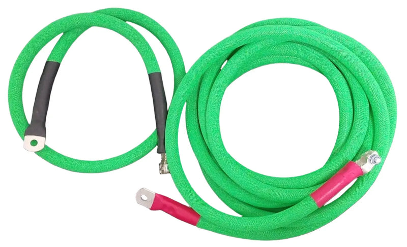 Battery Relocation Kit, 4/0 Awg Welding Cable, Top Post 20'/4' NEON GREEN SAE AC/DC WIRE AND SUPPLY