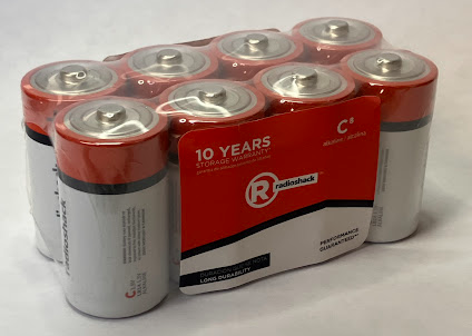 RadioShack C Alkaline Batteries - 10 Year Storage 8-Pack TekShack
