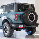 AWE Tuning 0FG Single Rear Exit Exhaust with BashGuard and 5-Inch Diamond Black Tip | 2021+ Ford Bronco