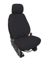 PRP 2021+ Ford 150/ 2023+ SuperDuty Front Seat Covers (Pair) - Black w/ Red Stich