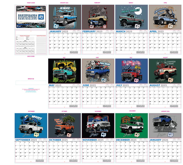 2026 OBS Ford Calendar Complete Performance