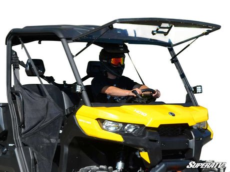 Can-Am Defender Scratch Resistant Flip Windshield by SuperATV