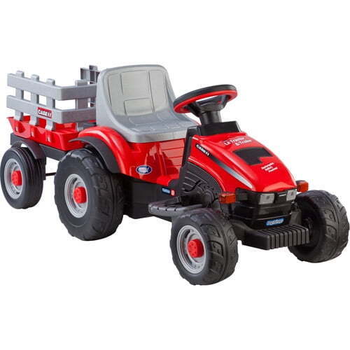 Case IH Lil' Tractor and Trailer: 6V Battery-Powered Ride-On for Kids