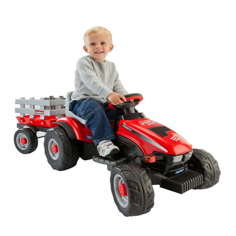 Case IH Lil' Tractor and Trailer: 6V Battery-Powered Ride-On for Kids