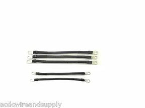 2 Awg HD Golf Cart Battery Cable 5 pc Black Yamaha G19 (96-02) 4G Set U.S.A MADE AC DC WIRE AND SUPPLY