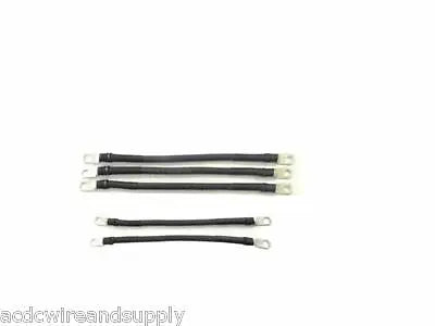2 Awg HD Golf Cart Battery Cable 5 pc Black Yamaha G19 (96-02) 4G Set U.S.A MADE AC DC WIRE AND SUPPLY