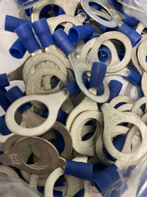 Blue 16-14 Gauge Wire Ring Terminals Vinyl Connectors Eyelet - YOU CHOOSE SIZE - Unbranded