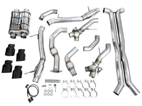AWE Tuning 2021+ Cadillac CT4-V Blackwing SwitchPath Exhaust - Diamond Black Tips