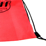 Official Big Jeff Audio Backpack  Red Drawstring with Black Big Jeff Audio Logo