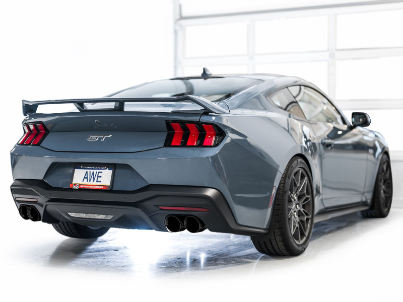 AWE 2024 Ford Mustang GT Fastback S650 RWD SwitchPath Catback Exhaust w/ Quad Diamond Black Tips