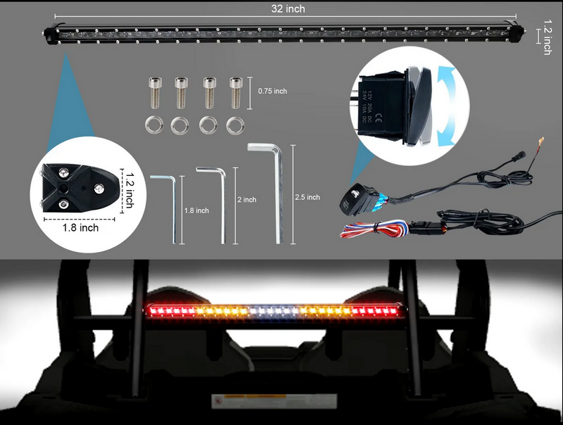 Chase LED Light Bar With Built In Strobe 32" by GG Lighting