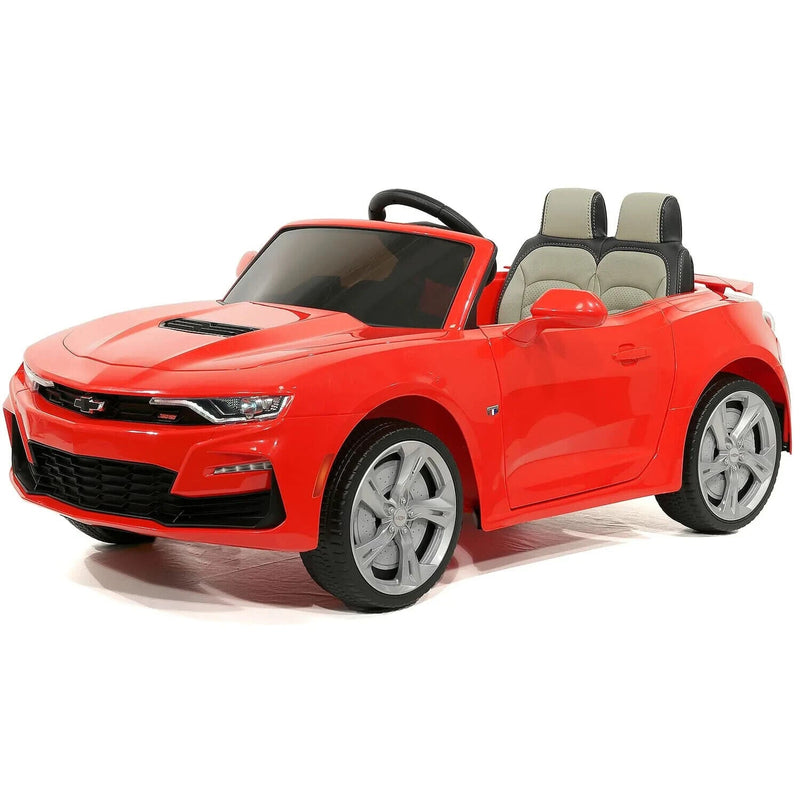 Chevrolet Camaro SS 12V Ride-On Car for Girls with Rubber Tires, Doors, and 3 Speeds - Red