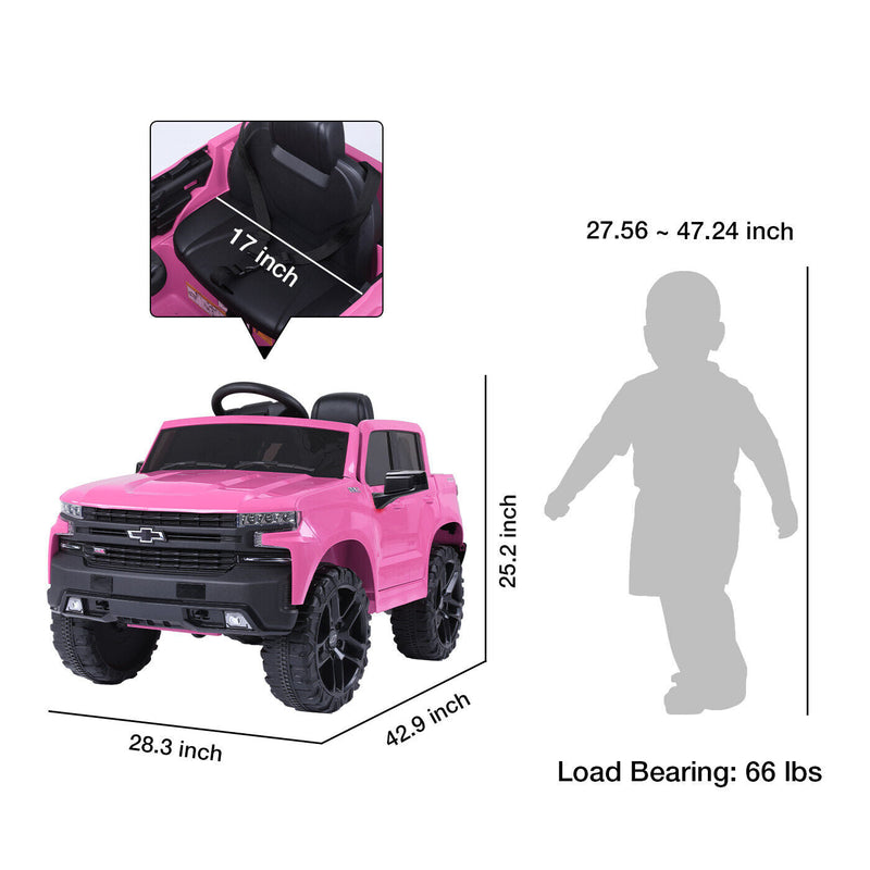 Chevrolet Electric Ride On Car for Kids Ages 3-6 Years - 12 Volt Battery Powered