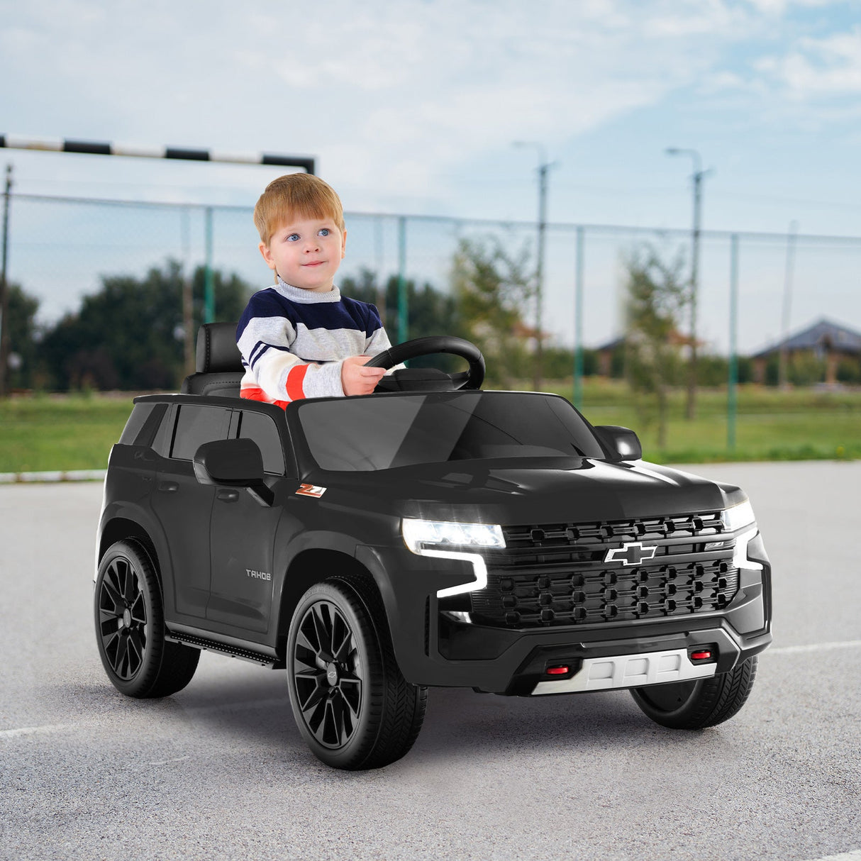 Chevrolet Tahoe 12V Electric Ride-On Truck for Kids with Remote Control, Lights, and Music