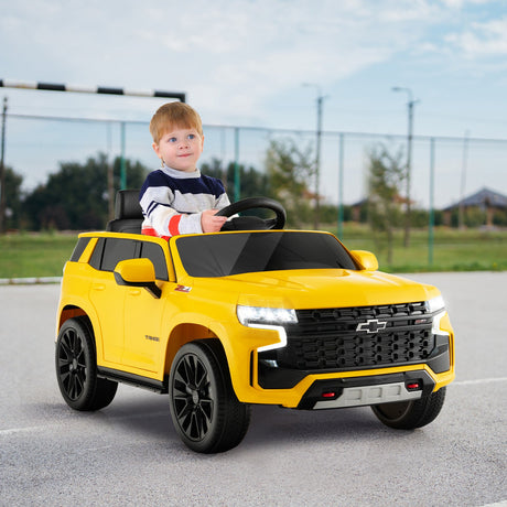 Chevrolet Tahoe 12V Electric Ride-On Truck for Kids with Remote Control, Lights, and Music
