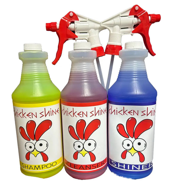 OG Starter Kit | Quart 3-Step UTV Trial Pack (Cleanse, Shampoo, Shine) Chicken Shine