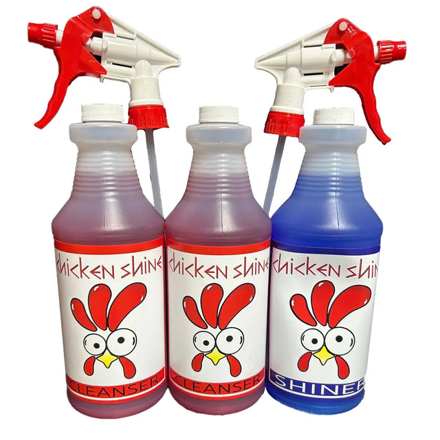 Chicken Shine Starter Kit | 2 Quarts Cleanser & 1 Quart Shiner (Clean & Protect) Chicken Shine
