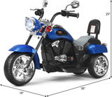 Chopper Style 3-Wheel Electric Motorcycle for Kids - Powered by 6V Battery