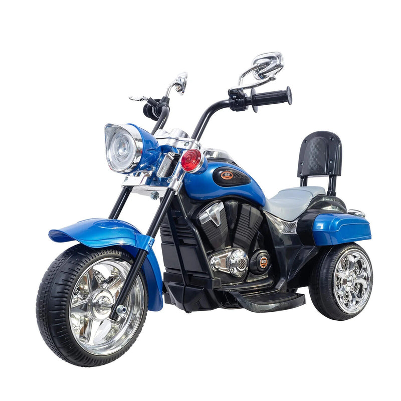 Chopper Style 3-Wheel Electric Motorcycle for Kids - Powered by 6V Battery