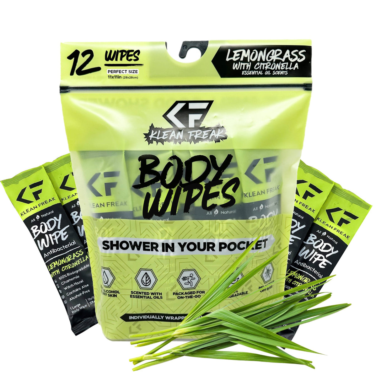 Body Wipes - 12 Pack Klean Freak