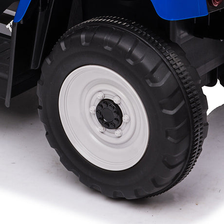 CLARFEY 12V Ride-On Tractor with Trailer and Remote Control for Kids - Music and Fun Included!