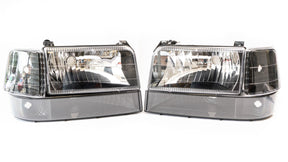 Complete Performance Six Piece Clear Black Headlight Kit - BLEM - 1992-1997 Ford F-Series & Bronco Complete Performance