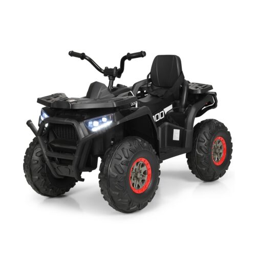 Costway 12V Kids Electric ATV Quad with MP3 Player and LED Lights - 2 Speed Ride On Car