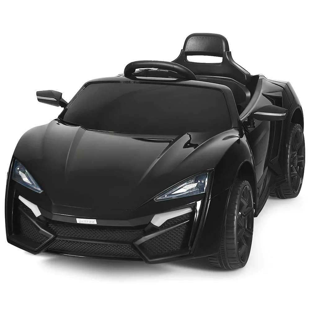 Costway 12V Kids Ride-On Car with Remote Control, Lights, MP3 Player, and Openable Doors