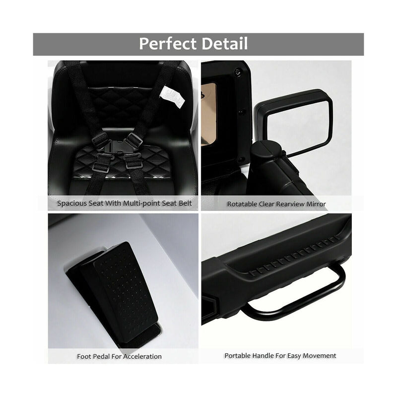 Costway 12V Kids Ride On Truck Car with Remote Control, MP3 Music, and LED Lights in White