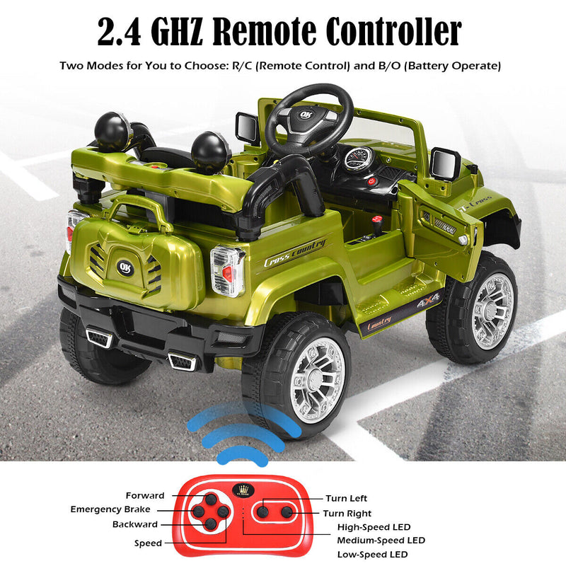 Costway 12V MP3 Kids Ride On Truck Car with RC Remote and Light - Perfect Christmas Gift!