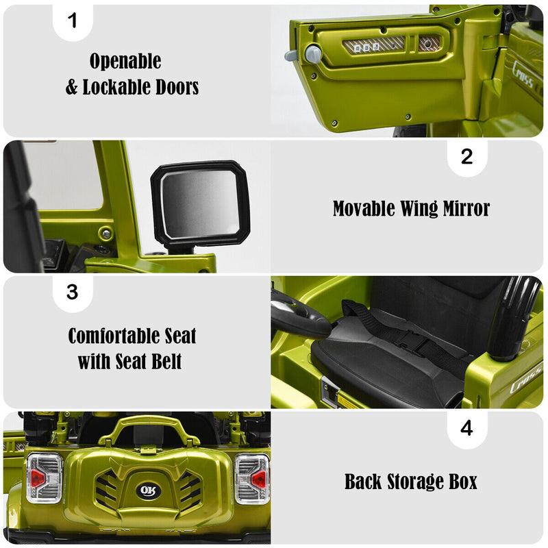 Costway 12V MP3 Kids Ride On Truck Car with RC Remote and Light - Perfect Christmas Gift!