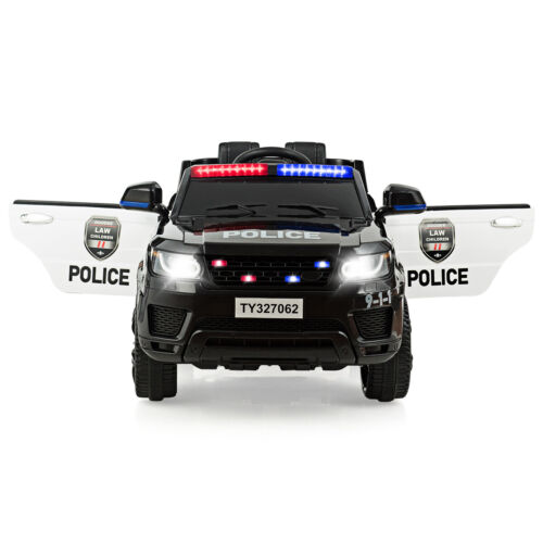 Costway Kids 12V Electric Ride-On Car with Remote Control and Lights/Sounds in Black