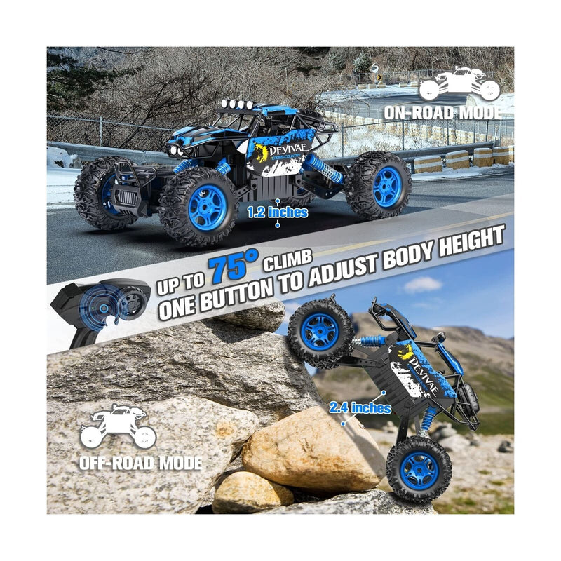 CROBOLL 1:12 RC Car for Boys with Lifting Function and 4WD