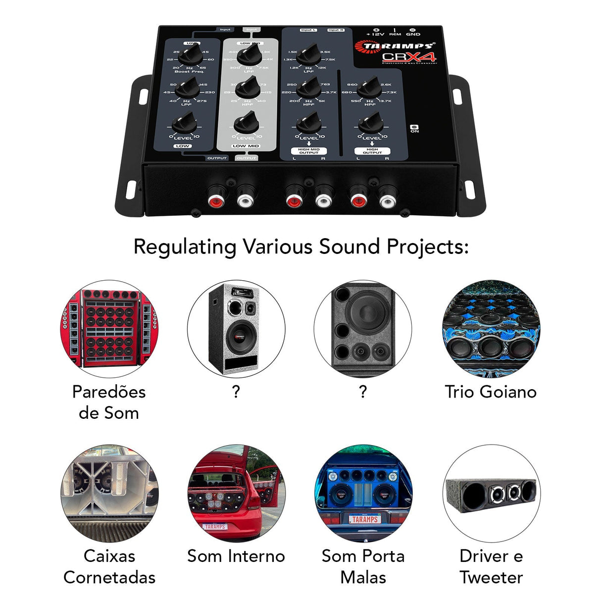 Taramps Crx4 4-Way Electronic Crossover Taramps USA