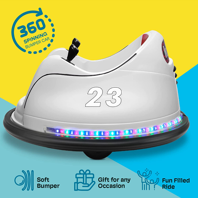 Customizable 6V Electric Bumper Car for Kids & Toddlers 1.5-5 Years Old with DIY Sticker Kit