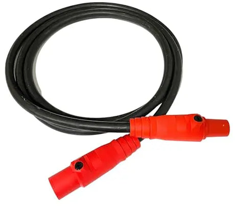 2 AWG Type SC Entertainment & Stage Lighting Feeder Cable Rated for 190 Amps, Male/Female Series 16 Camlocks Hubbell, 100 ft (RED) AC DC WIRE & SUPPLY