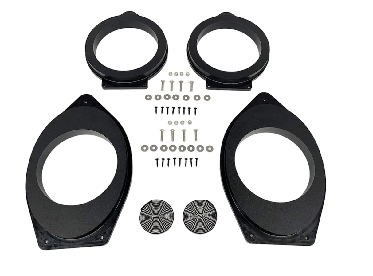 2019-2026 Silverado & Sierra Speaker Adapters | 1-inch CNC-Machined HDPE Ten87 Design