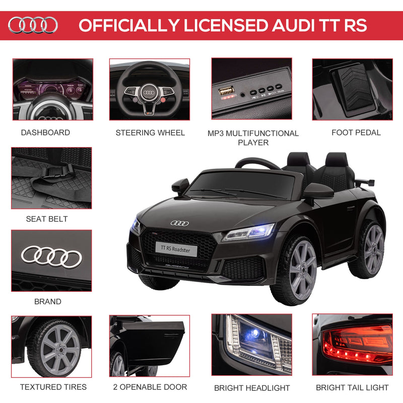 6V Audi TT RS Kid Electric Sports Car with Remote Control Ride-On
