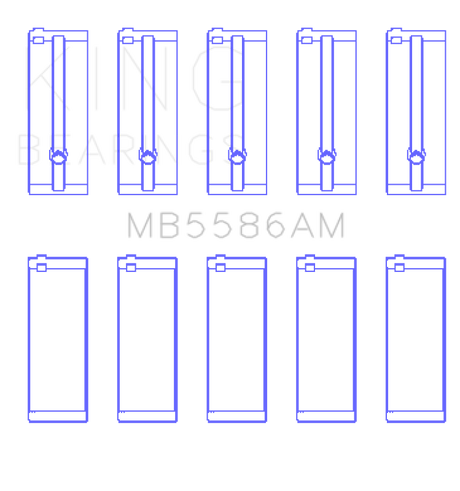 King Engine Bearings Isuzu 4Ze1 Sohc 8V (Size +0.25mm) Main Bearing Set