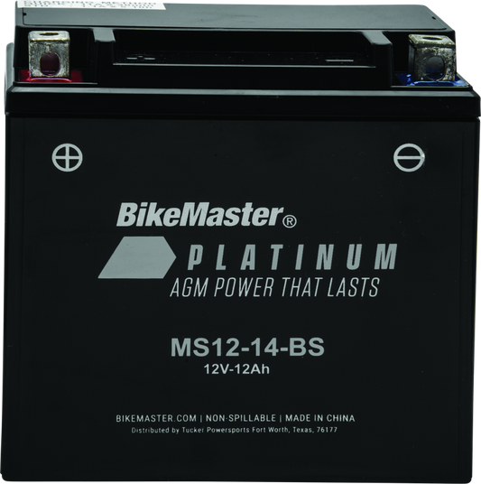 BikeMaster AGM Battery - MS12-14-BS